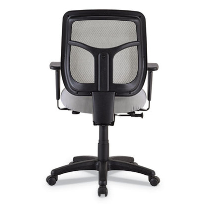 Apollo Mid-back Mesh Chair, Silver Seat/silver Back, Black Base